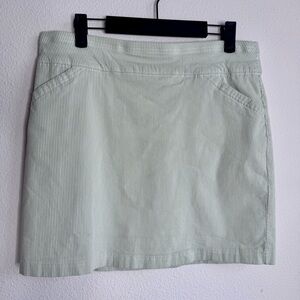 Mario Serrani Italy green white striped mini skirt skort size large